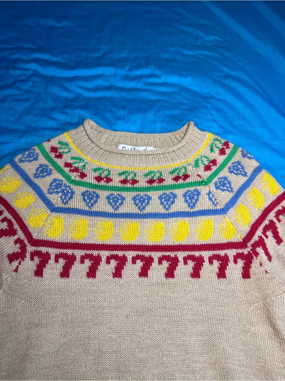 Rachel Antonoff Jackpot Alpaca Fair Isle Sweater S - Picture 10 of 14